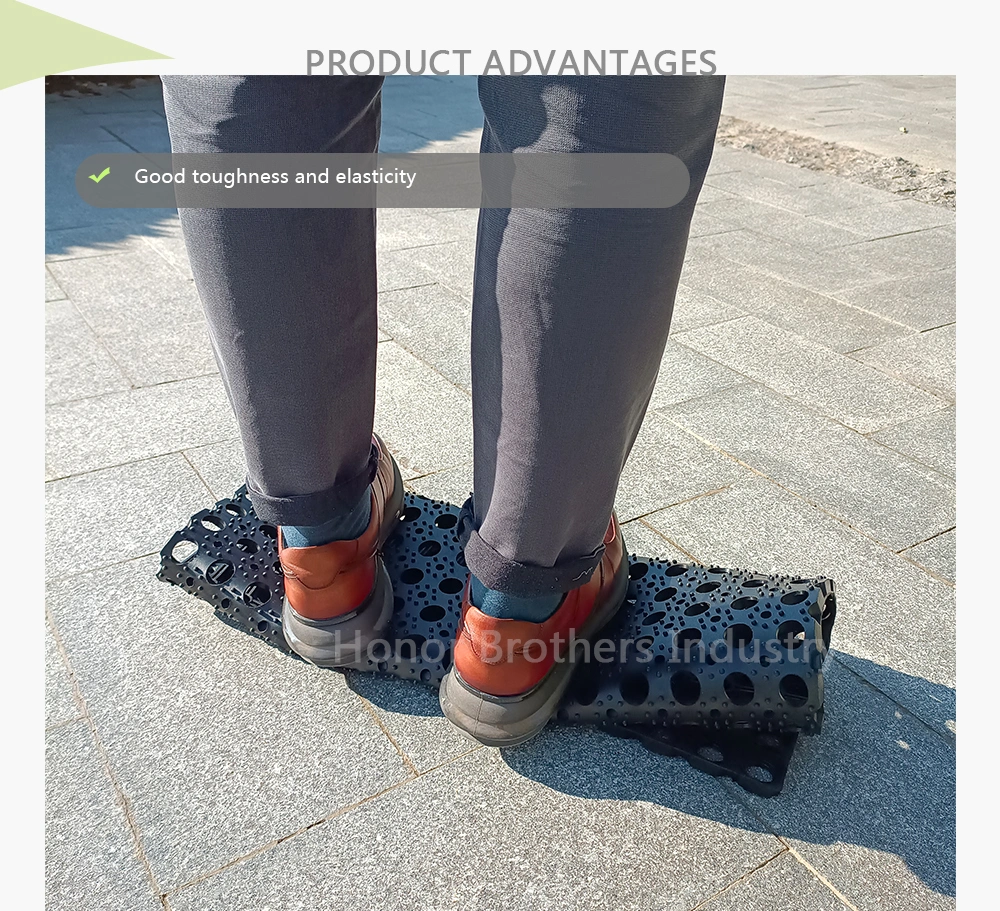 Interlocking Porous Modular Mat Anti-Slip Drainage Entrance Doormat Hollow Rubber Floor Mat