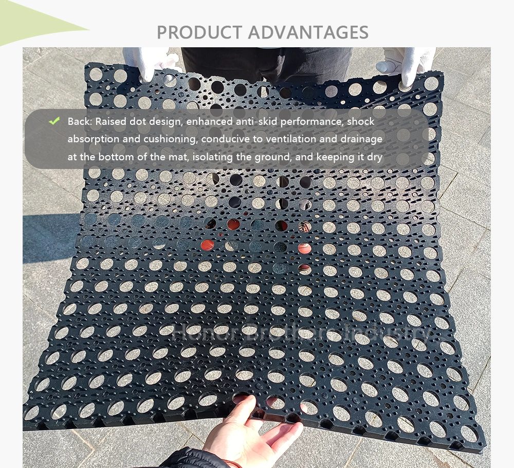 Lightweight Anti-Slip Durable Modular Interlocking Drainage Tiles, Deck Mat with Drainage