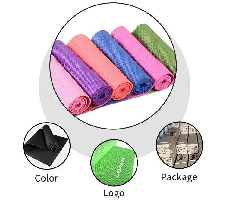 Fitness Anti Slip Eco Friendly Custom Logo Foldable PVC Yoga Mat