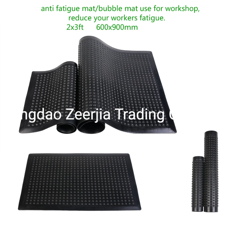 Durable Anti Slip and Anti-Fatigue Rubber Floor Mat with Comfort Dome Bubble Surface 60X90cm