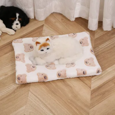 Tapis de couverture pour chien, lit pour animaux de compagnie en peluche chaud et doux et confortable