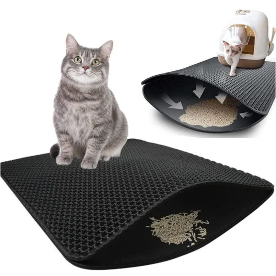 Accessoires de chien gris foncé imperméables durables directs d'usine Accessoires d'approvisionnement en mousse PE/EVA Tapis de trappeur de litière pour chat pour animaux de compagnie avec un bon prix bon marché