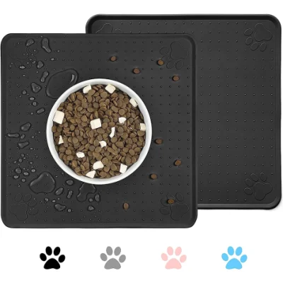 Le tapis de repas en silicone pour chiens et chats est antidérapant et imperméable