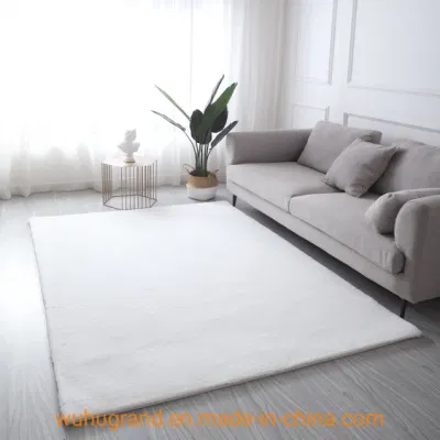 Tapis en fausse fourrure de lapin, décoration de chambre à coucher moderne pour toute la maison